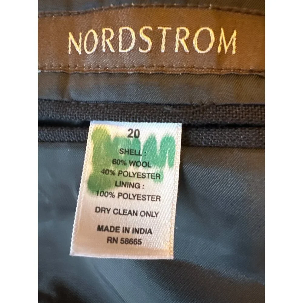 Nordstrom Boys Wool & Polyester Blend Blazer Size 20 Dark Navy